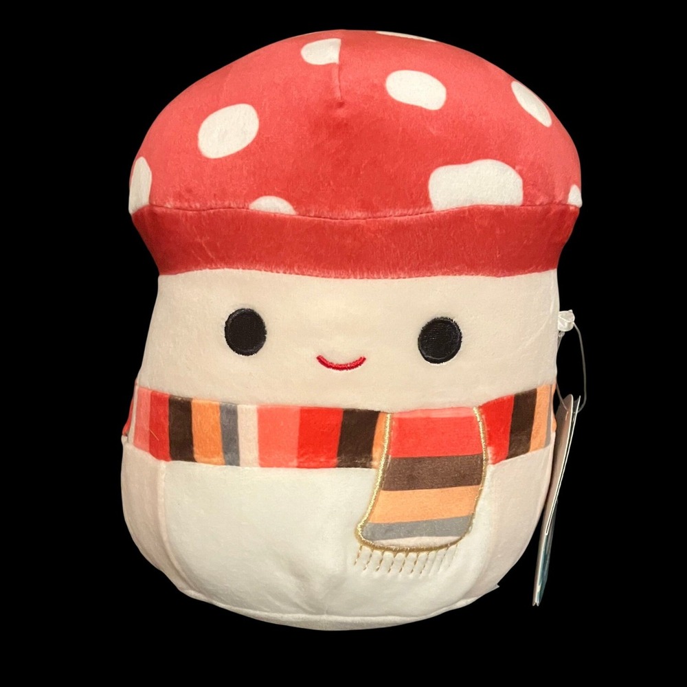 Squishmallows Malcolm the Mushroom 8 Inch Holiday Scarf Plush Toy S7 Fall Winter
